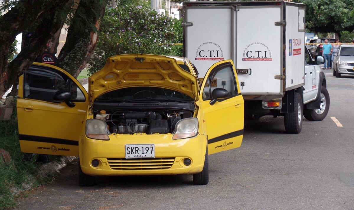 Taxi attack in Medellin